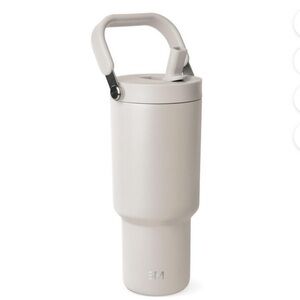 Stylish Cream Insulated Tumbler with Handle